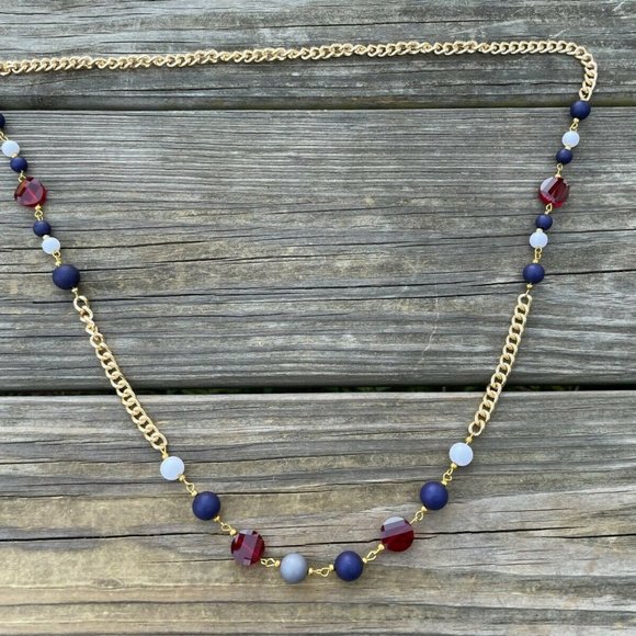 Nordstrom Women Necklace 18K Gold Plated Multi Color Beads Ladies Jewelry New - Picture 4 of 12